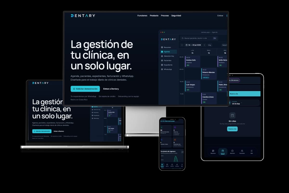 Captura de pantalla de Dentary - Software de gestión para clínicas dentales